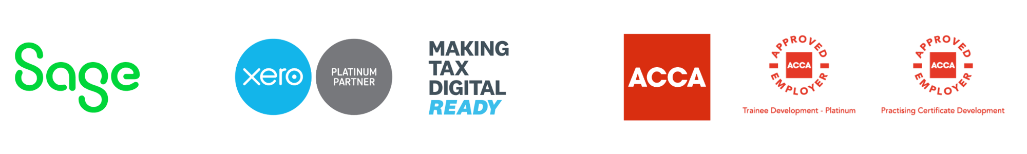 Logo list of UK accounting firm, DSA Prospect's, accreditations including ACCA, Sage and Xero. Logo list of UK accounting firm, DSA Prospect's, accreditations including ACCA, Sage and Xero.