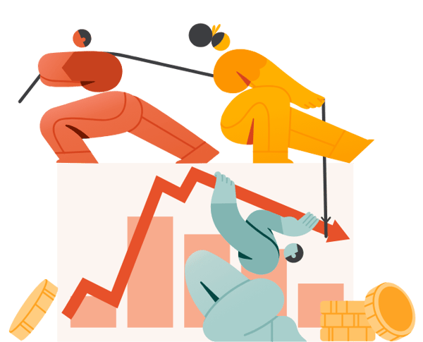 Business owners reviewing financial performance data to improve profitability and support sustainable business growth. Business owners reviewing financial performance data to improve profitability and support sustainable business growth.